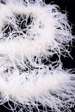 Boa en plumes d'autruche - 4 plis, 2 m - crème